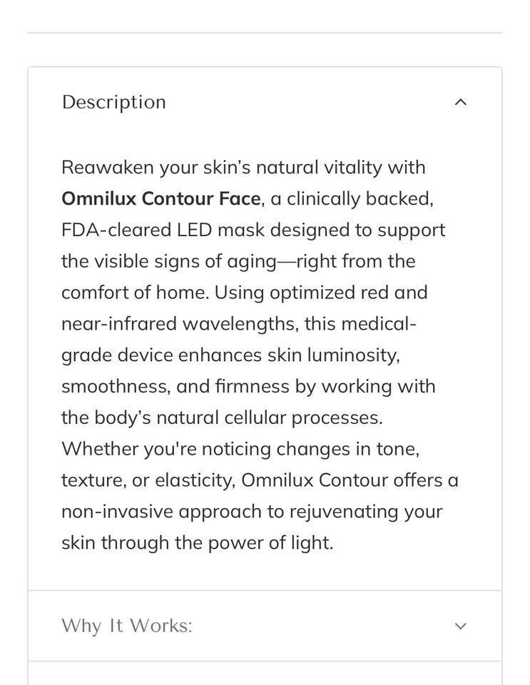 Omnilux Contour Face Red LED Mask FDA Approved - photo 5