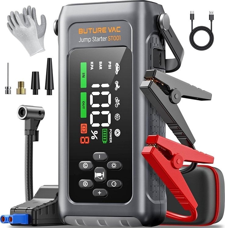 9-in-1 Car Jump Starter 5000A 150PSI Air Compressor