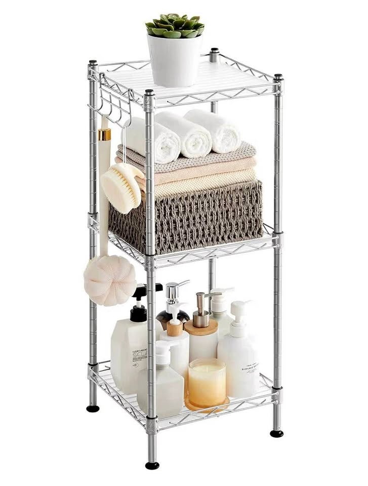 SONGMICS 3-Tier Bathroom Shelf – Space-Saving & Stylish