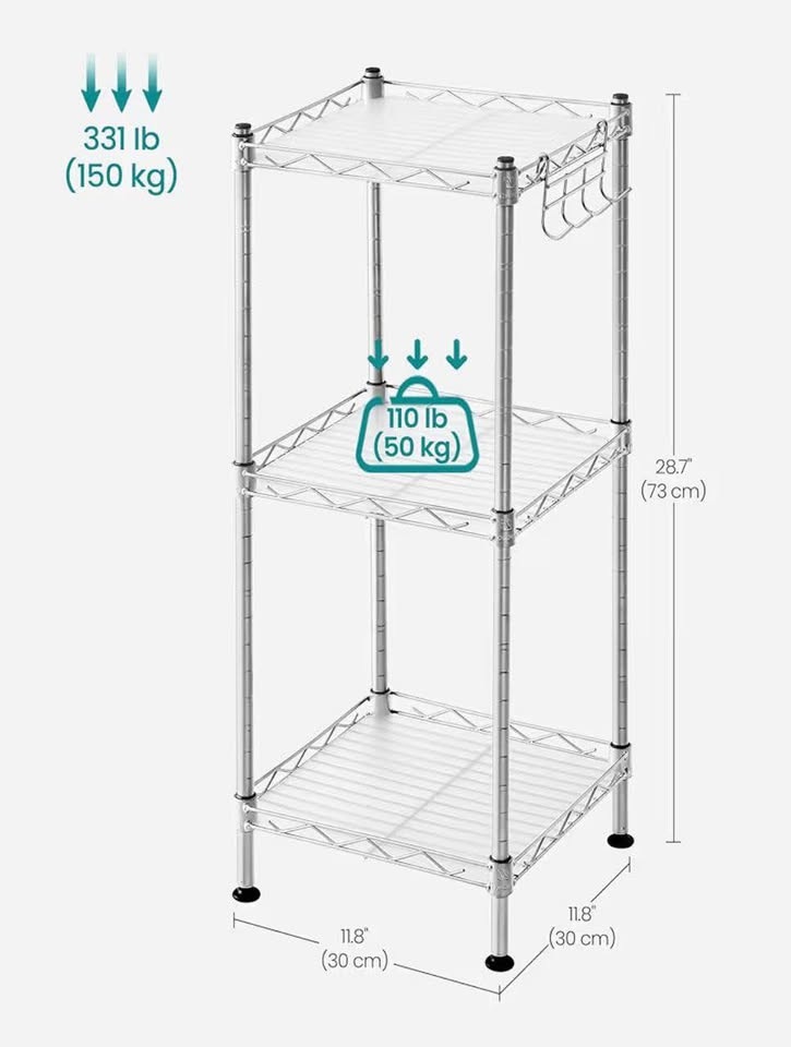 SONGMICS 3-Tier Bathroom Shelf – Space-Saving & Stylish - photo 4
