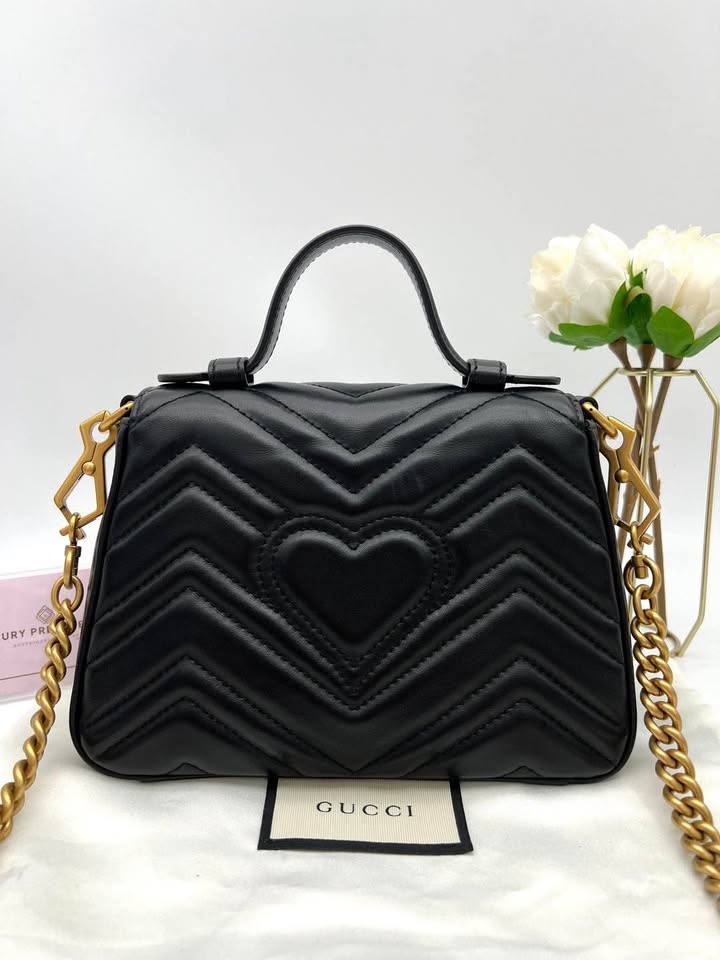 GUCCI MARMONT QUILTED TOP HANDLE GHW SHOULDER BAG - photo 4