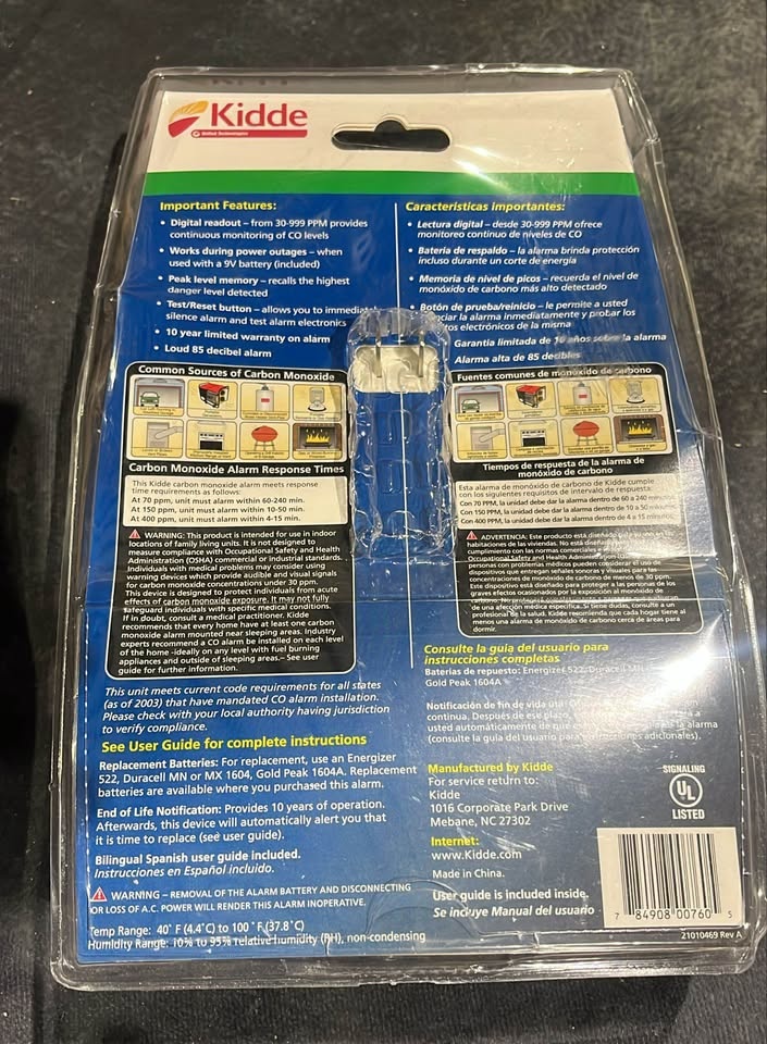 Kidde KN-COPP-3 Nighthawk Carbon Monoxide Alarm - photo 2