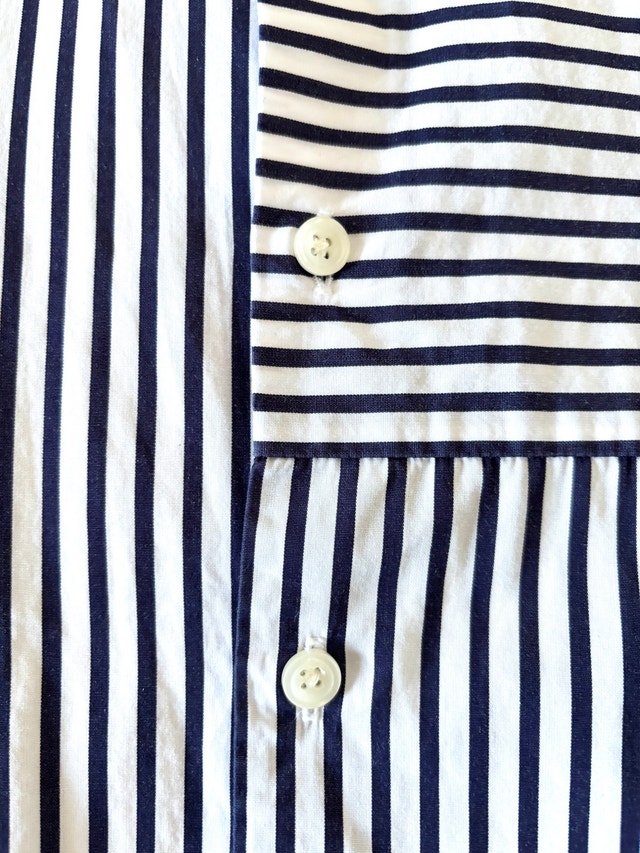 Ziozia Perpendicular Striped Button-Down Shirt - photo 4