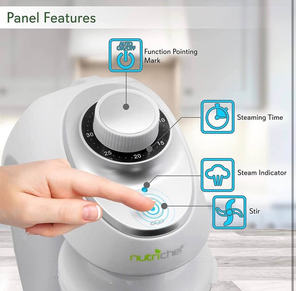 NutriChef Digital Baby Food Maker - Steamer & Blender - photo 3