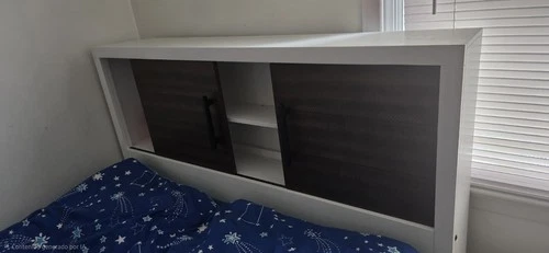 Modern White & Dark Brown Wood Bedroom Set