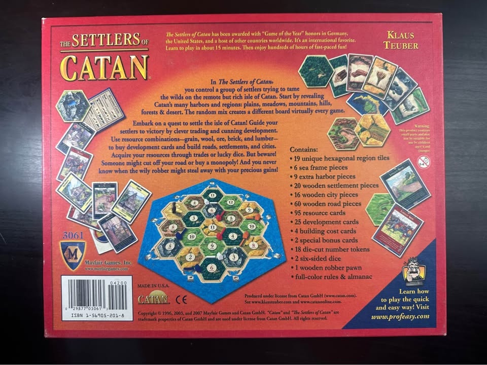 Settlers of Catan - Complete & Like New - 4th Edition 3061 - 200 - photo 3