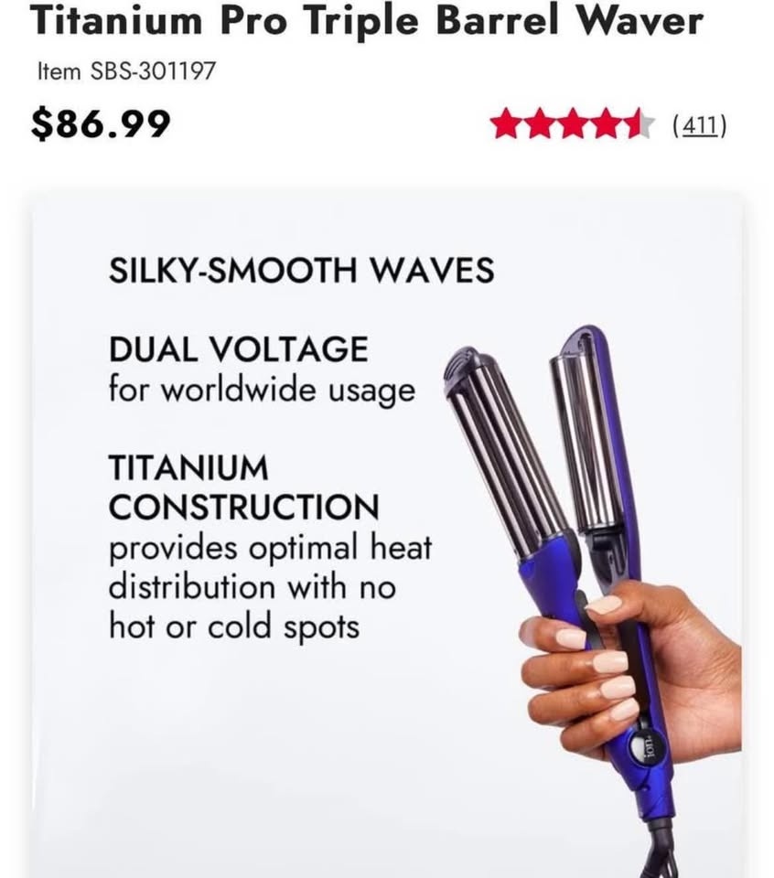 ion. Titanium Pro Triple Barrel Waver - photo 2