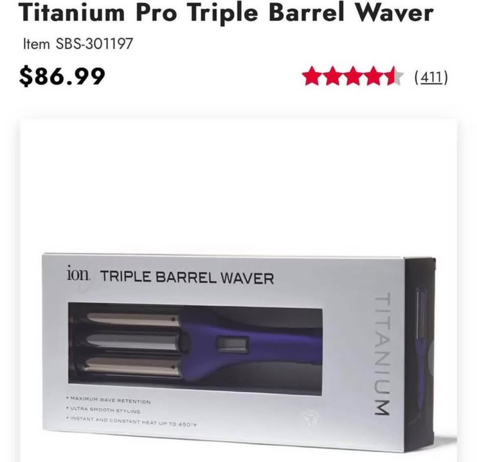 ion. Titanium Pro Triple Barrel Waver - photo 3