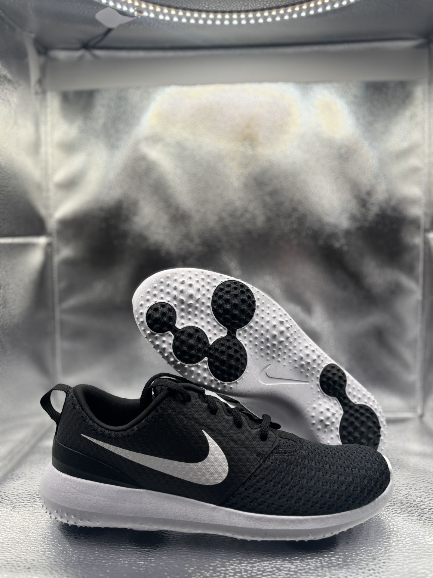 Nike Black White Roshe Golf Shoe