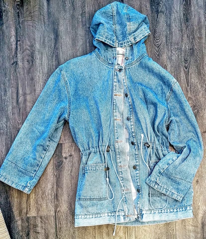 JEAN JACKET LONG with hoodie