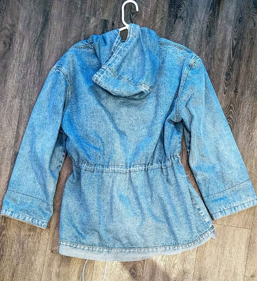 JEAN JACKET LONG with hoodie - photo 2