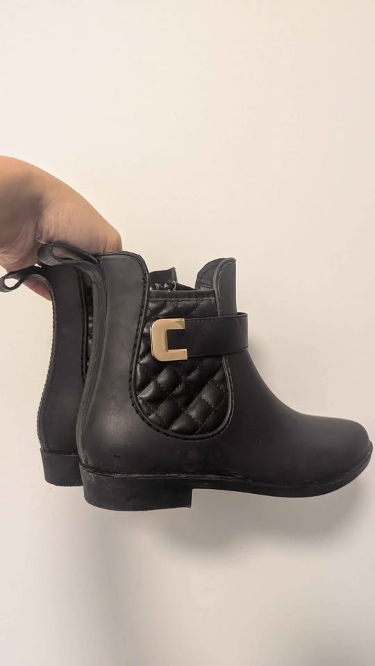 BOOTS* ankle leather bootie quilted - photo 5