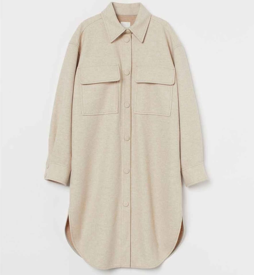 h&m Wool Long Shirt Jacket - photo 2