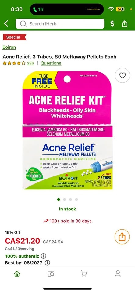 Acne Relief Kit - Bought from iHerb