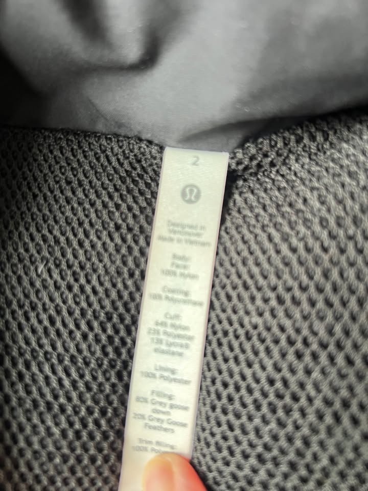 Lululemon Sleet Street Long Jacket - Black, Size 2 - photo 3