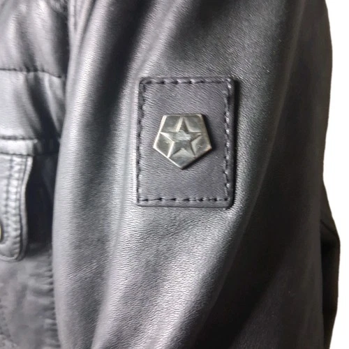 Milestone Mens Black Full Zip Lamb Leather Biker Jacket - photo 5