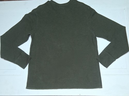 Relwen Micro Waffle Thermal Crew Pullover Sweatshirt Men's L Oli - photo 2