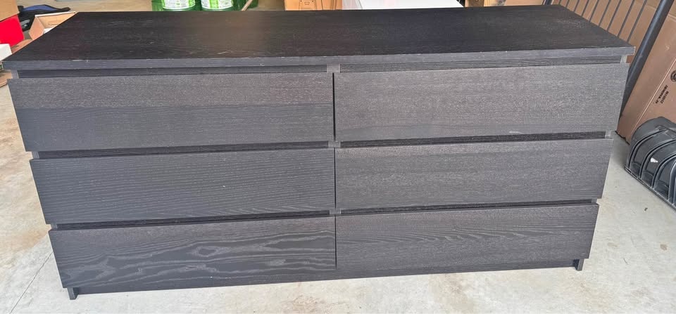IKEA MALM 6-DRAWER DRESSER (BROWN)