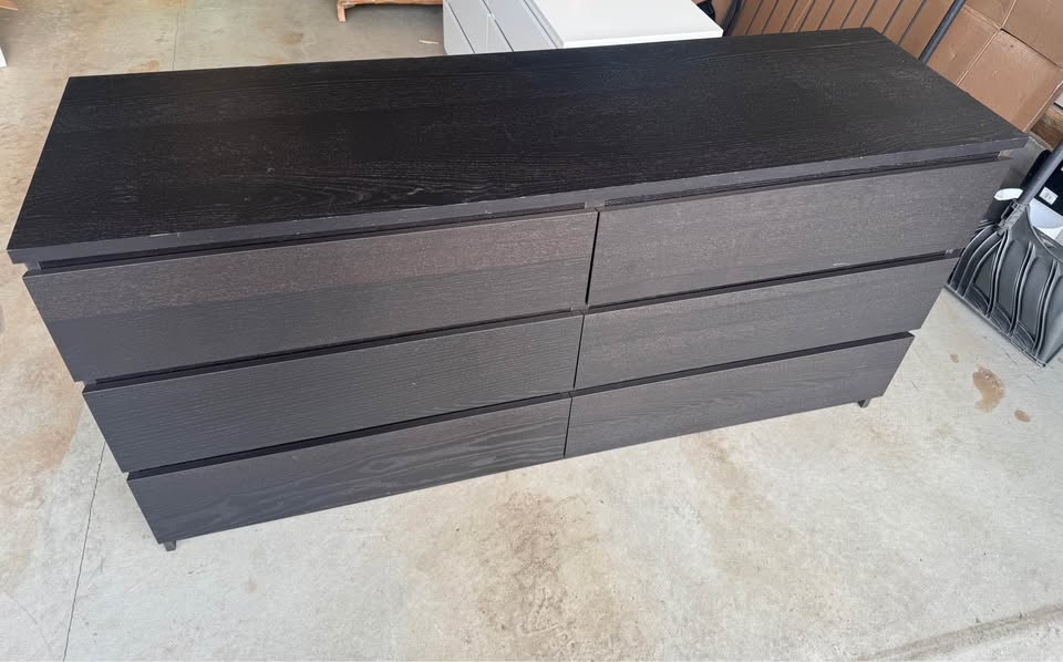 IKEA MALM 6-DRAWER DRESSER (BROWN) - photo 2
