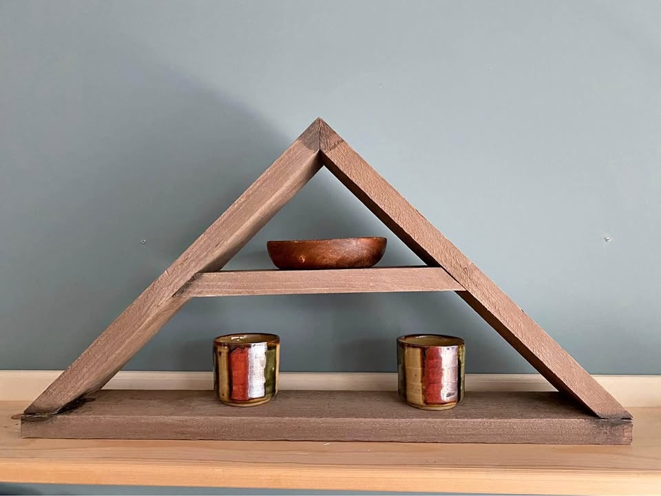 Rough Knotty Pine Barn wood shelf - handmade - new