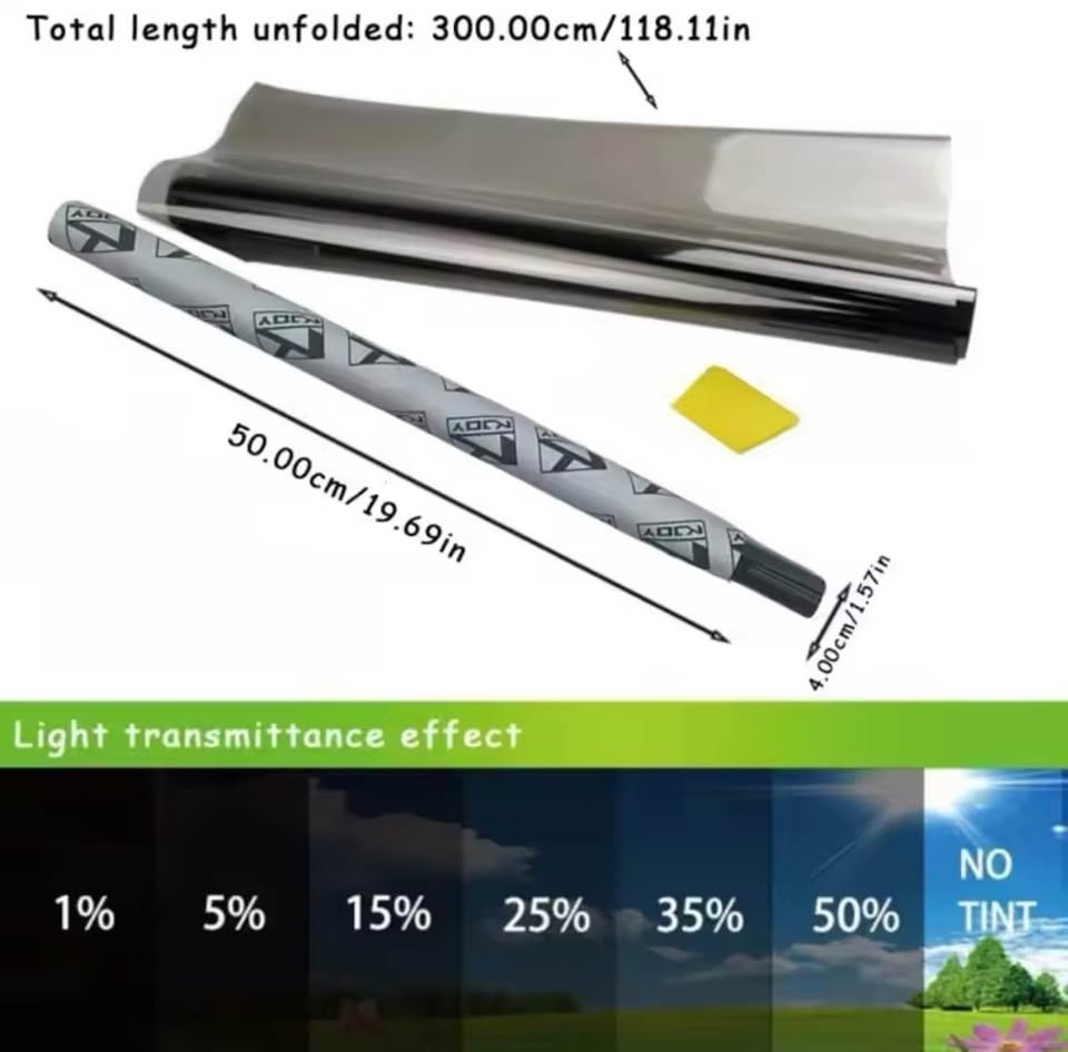 3Mx50CM VLT Black Car Window Tint Film - photo 3