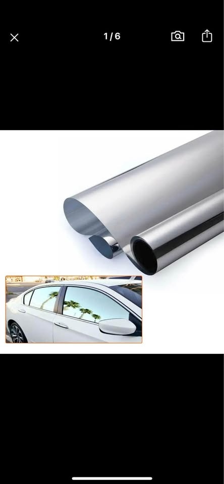 1 Roll 300cm x 50cm Uncut Window Mirror Silver Chrome