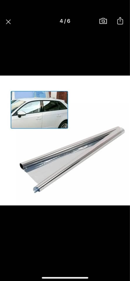 1 Roll 300cm x 50cm Uncut Window Mirror Silver Chrome - photo 4