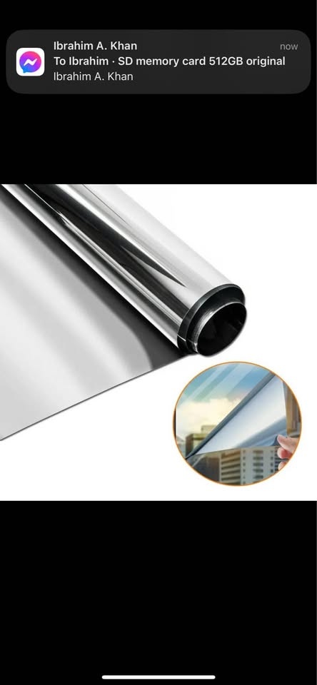 1 Roll 300cm x 50cm Uncut Window Mirror Silver Chrome - photo 5