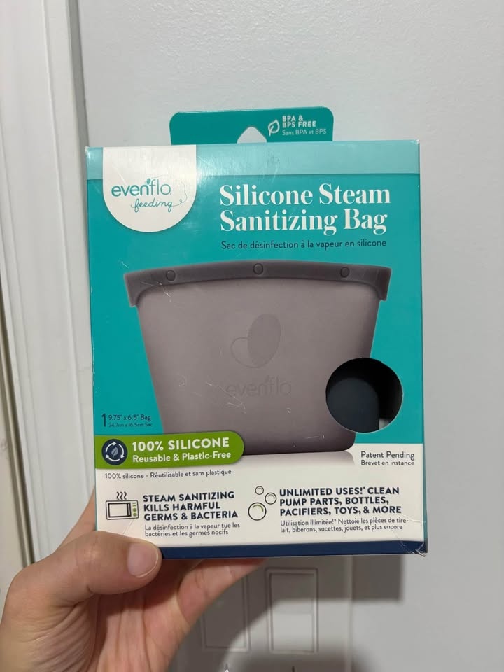 Brand New Evenflo Silicone Steam Sanitizing Bag | Reusable 🏆