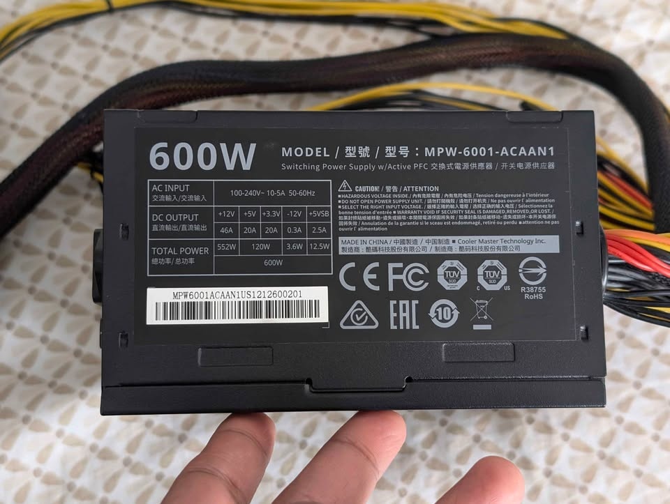 600W PSU - Cooler Master Elite V3 Power Supply - photo 2