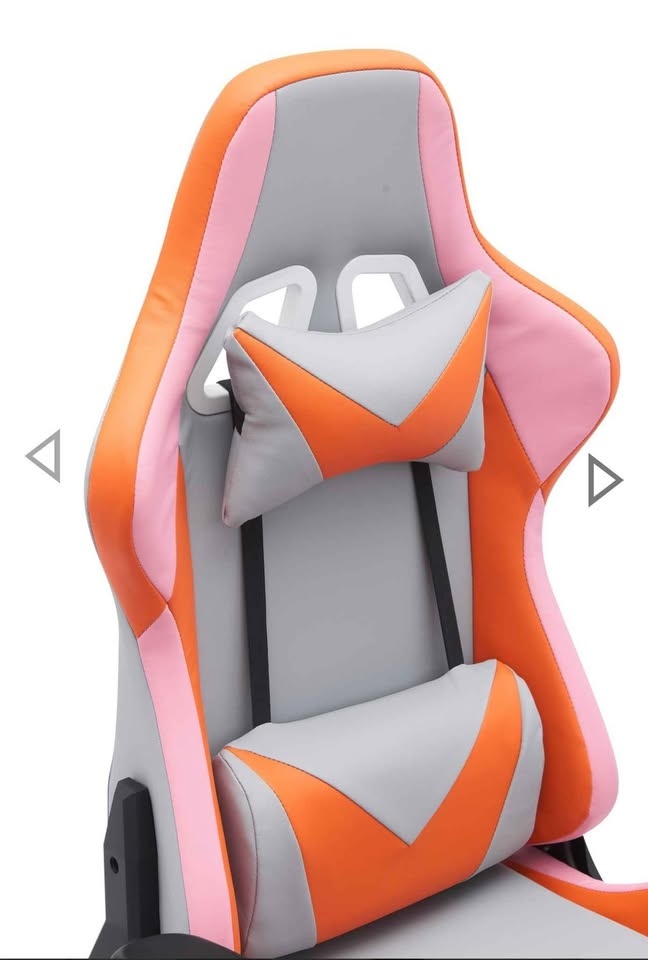 White Gaming Chair with Red Stripes - photo 5
