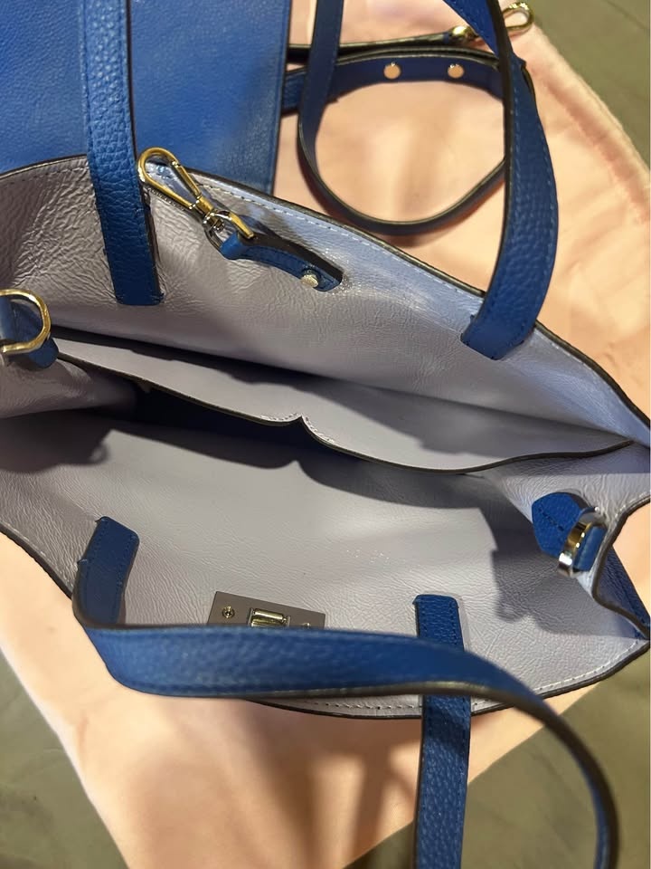 Kate Spade Blue Leather Crossbody Bag with Pouch & Dust Bag - photo 2