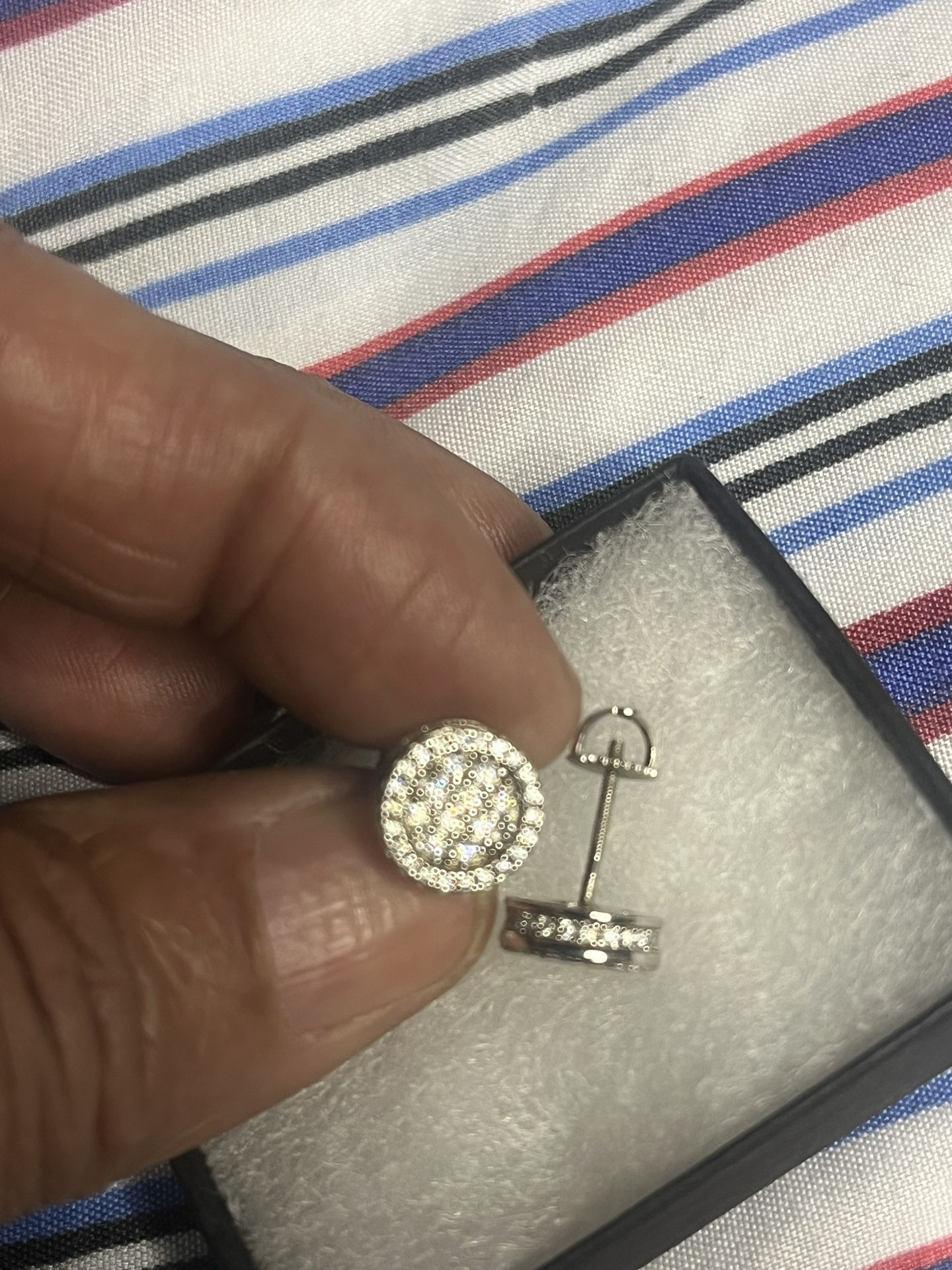 Real Silver 925 Diamond Moissanite Earrings - photo 4