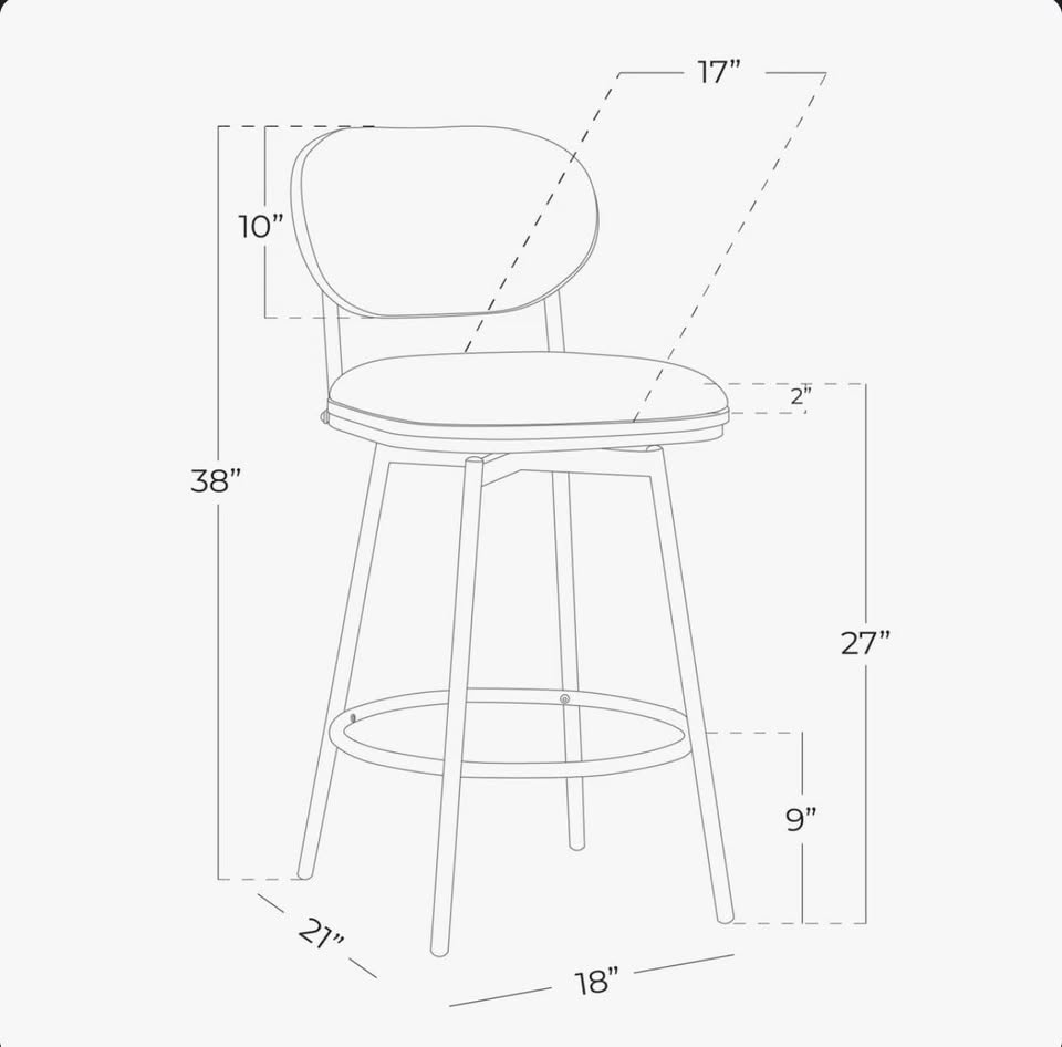 Modern Swivel Stools - Kiln Wood/Faux Leather - 2pk - Brand New - photo 3