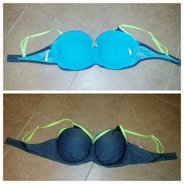 Victoria's Secret Strapless Bra - Blue/Black - Size M