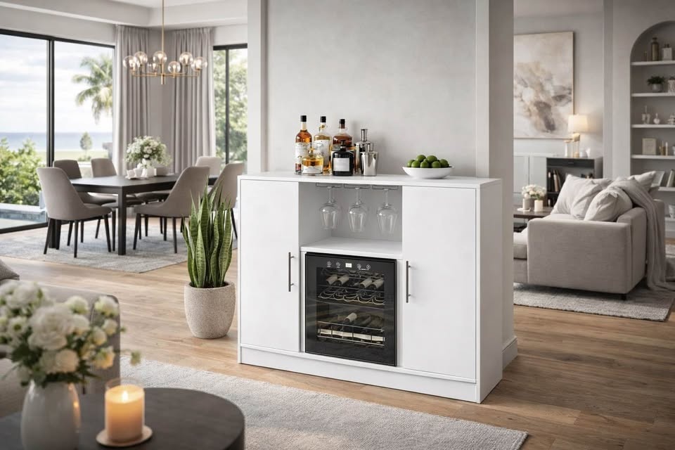 Modern Bar / Cocktail Cabinet with Built-In Wine Cooler - photo 2