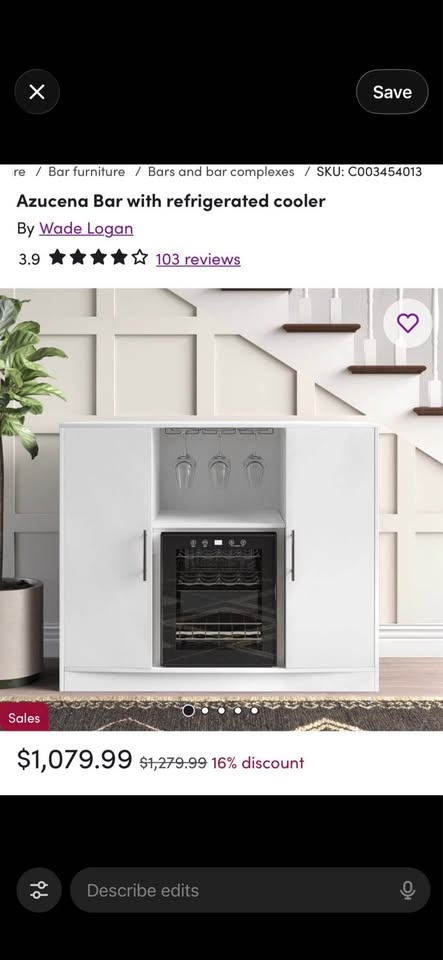 Modern Bar / Cocktail Cabinet with Built-In Wine Cooler - photo 3
