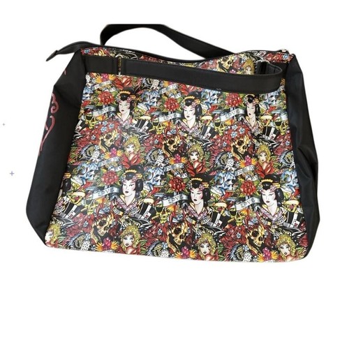 Ed Hardy Vintage Tote Bag Y2K Graphic Print Tattoo Style - photo 4