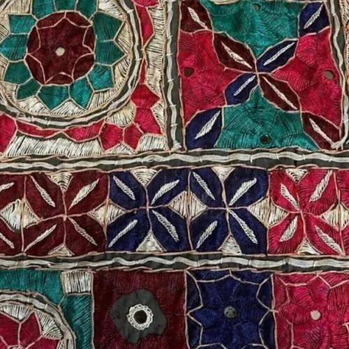 Colorful Woven Patchwork Quilt/Tapestry 34x52" - photo 2