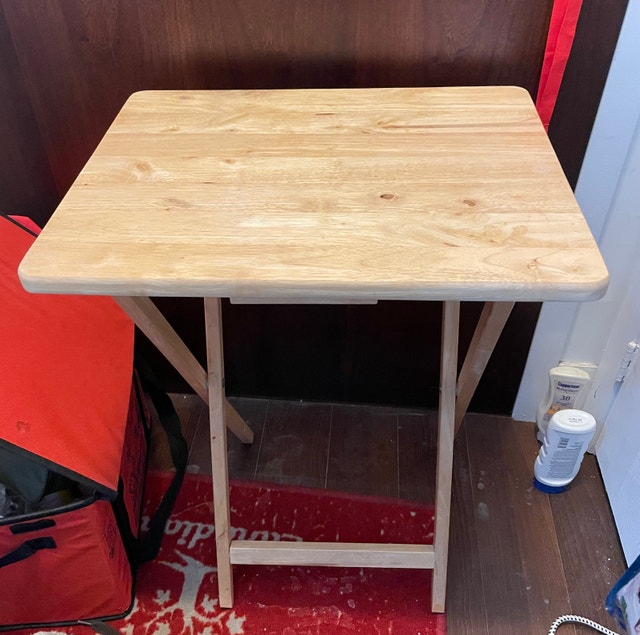 Small wooden folding table