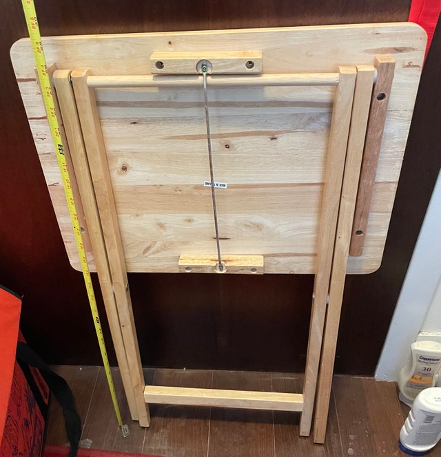 Small wooden folding table - photo 2