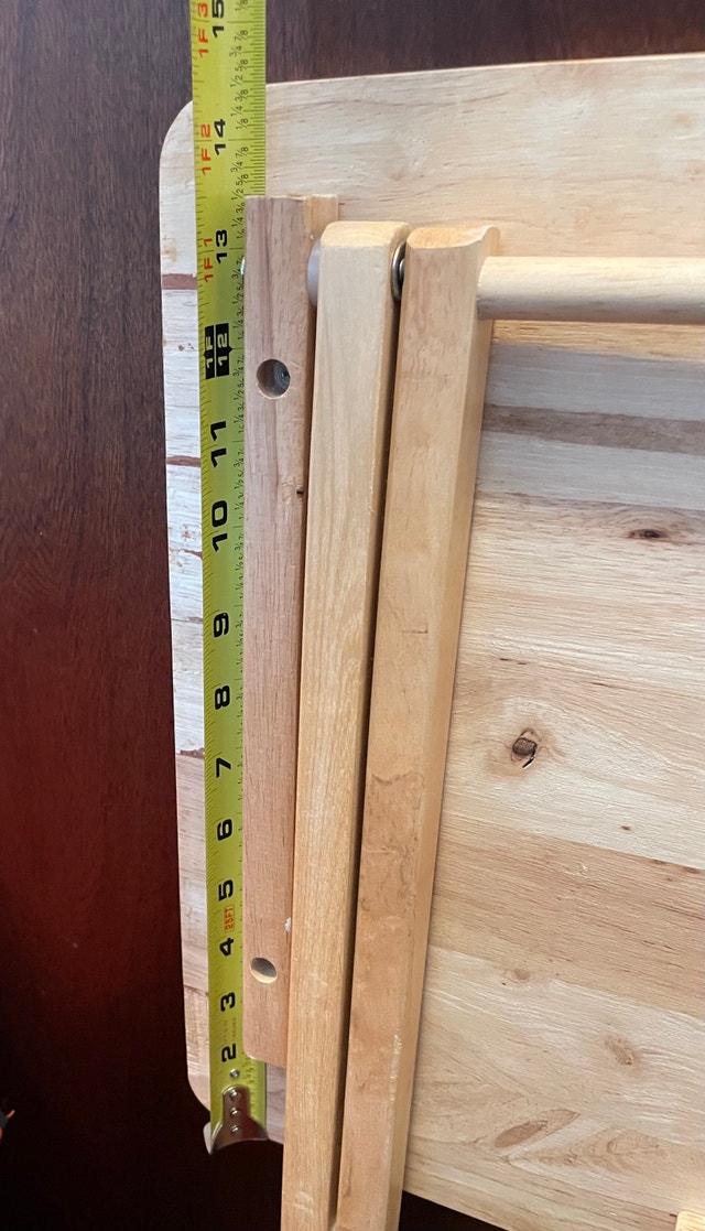 Small wooden folding table - photo 4