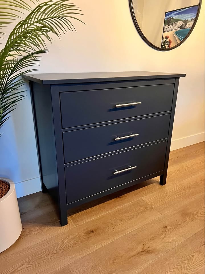 Refinished IKEA Hemnes Wood Dresser - Dark Charcoal - photo 2