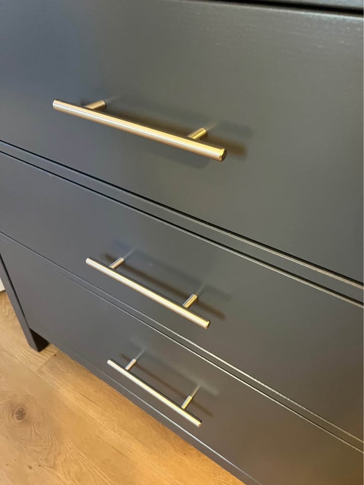Refinished IKEA Hemnes Wood Dresser - Dark Charcoal - photo 4