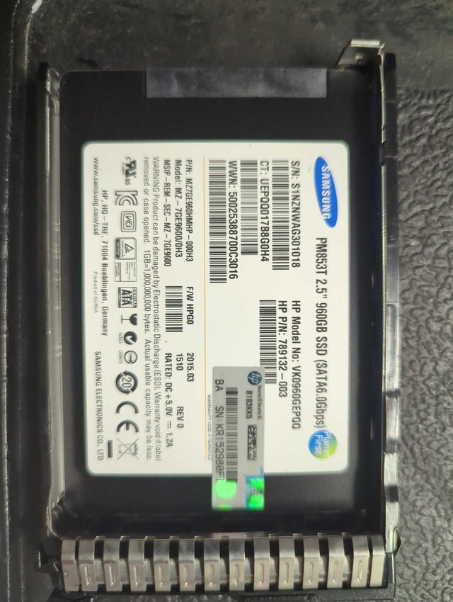 Samsung 960GB SSD - 8 Units Available