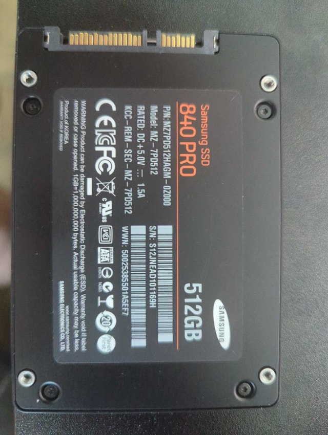 Samsung 840 Pro 512GB SSD