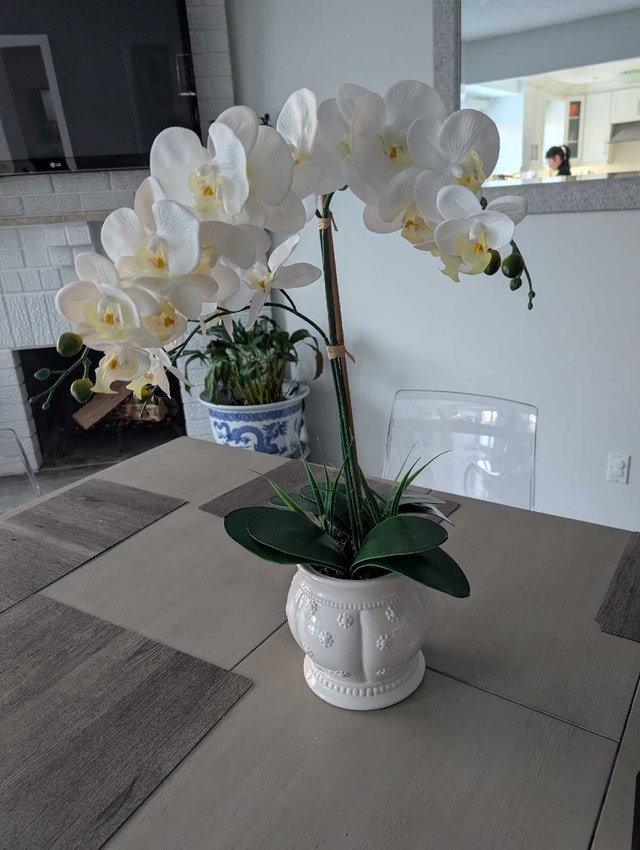 Artificial Orchid with vase