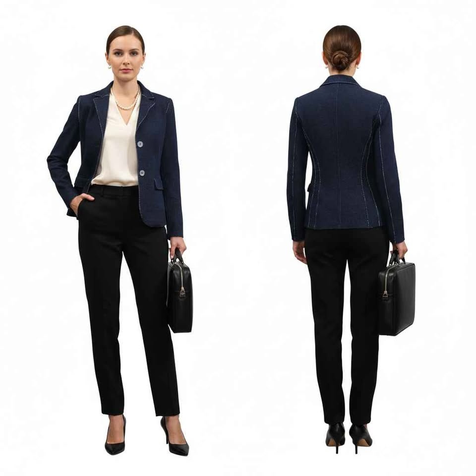 Harris Wharf London Navy Textured Knit Blazer - Made in Italy 🏆 - photo 4