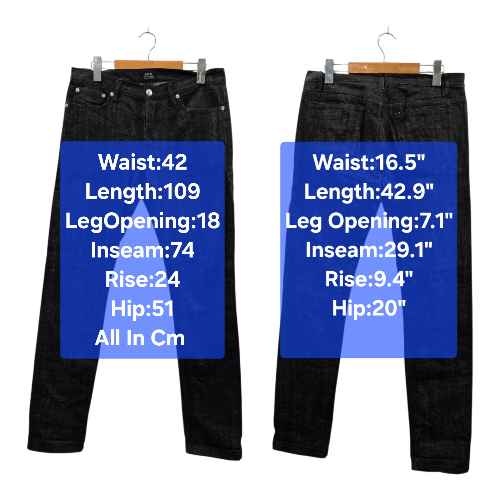 A.P.C. Paris Petit Standard Selvedge Black Jeans Size 31 🏆 - photo 2