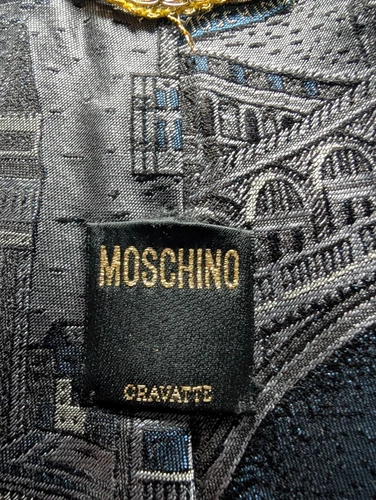 Moschino 100% Silk Tie Venice Italy VINTAGE Made In Italy - photo 2